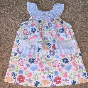 NWOT Mud Pie Smocked Floral Bunny Dress with Bloomers Sz 2T